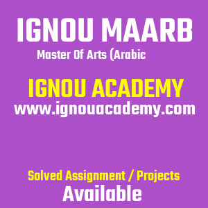 IGNOU MAARB SOLVED ASSIGNMENT 2025